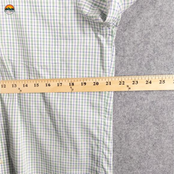 Kenneth Cole Reaction Dress Shirt Green Regular Fit Long Sleeve Men's 15-15.5 - Picture 6 of 10